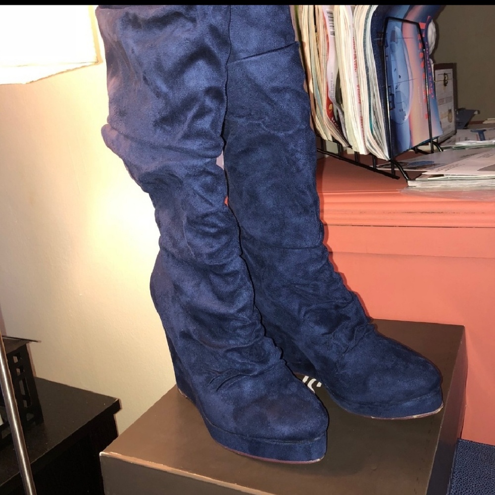 Leila Stone Navy boots